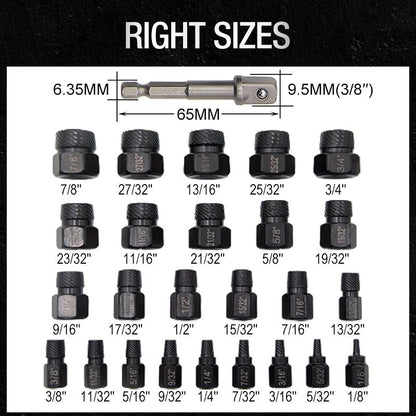 Free Shipping✨26pcs Broken Screw and Bolt Extractor Set