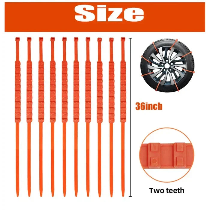 🚨 Instant Safety | Universal Nylon Tire Chains ⚡【50% OFF】