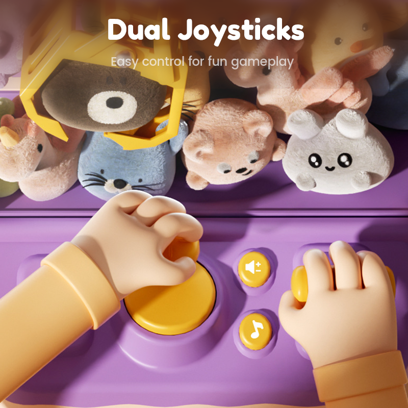 🐾 Cute Animal Claw Machine for Kids 🎉 Includes Plush Toys & Capsule Toys – Hours of Fun! 🧸✈️Free shipping