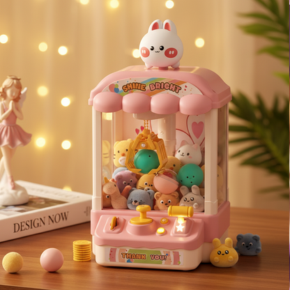 🐾 Cute Animal Claw Machine for Kids 🎉 Includes Plush Toys & Capsule Toys – Hours of Fun! 🧸✈️Free shipping