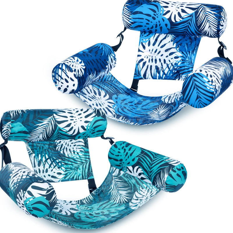 💺🌴 Inflatable Floating Chair – Tropical Leaf & Ultra-Light 260g 🌊
