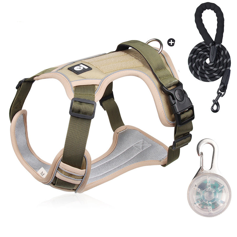 🐶 50% OFF NOW! 🛡️ No Pull Dog Harness with Leash & LED Collar – Secure & Comfortable ✨